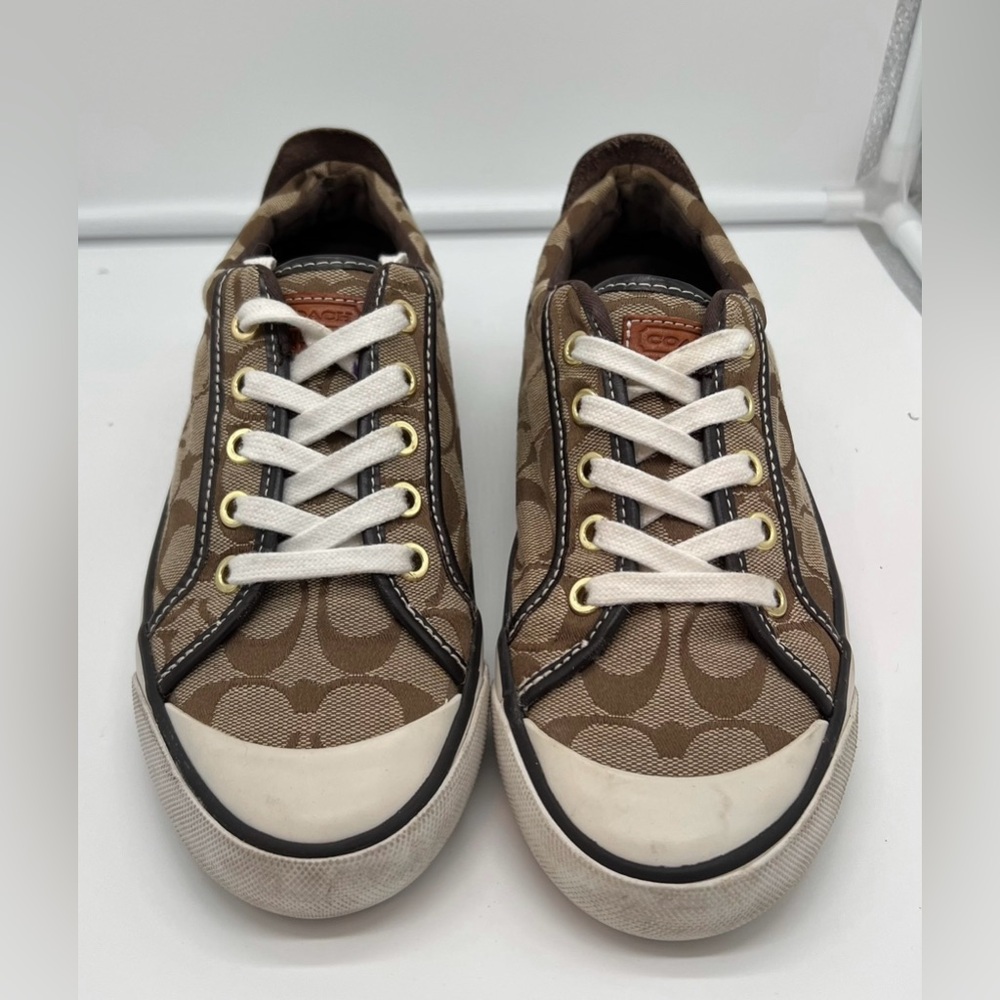 Coach Barrett Sneakers, Size 7, Canvas/Leather, Barely Used!